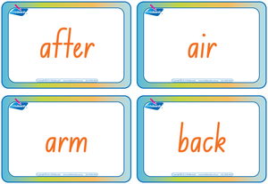 NSW Foundation Font Compound Word Flashcards for Teachers, Colour Coded Compound Word Flashcards for Teachers