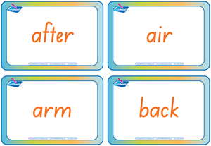 SA Modern Cursive Font Compound Word Flashcards for Tutors and Occupational Therapists