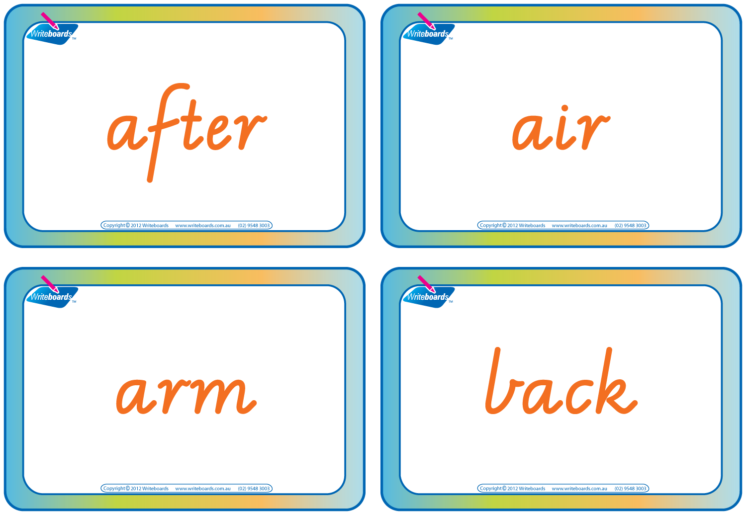 Teach compound words with VIC Modern Cursive Font Colour Coded Flashcards & Worksheets