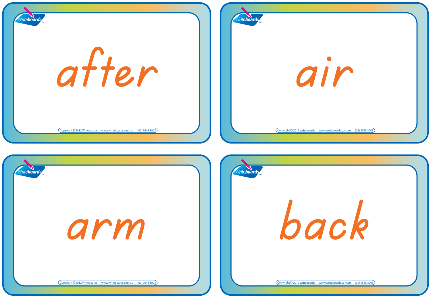 Teach compound words with TAS Modern Cursive Font Colour Coded Flashcards & Worksheets