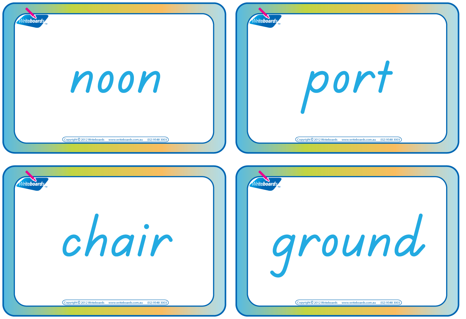 Teach compound words with TAS Modern Cursive Font Colour Coded Flashcards & Worksheets