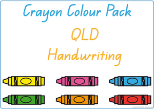QCursive Font Busy Books Teach your Student Their Colours, QLD Beginner Font Busy Books