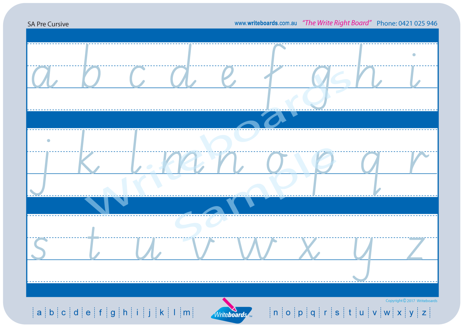 SA Modern Cursive Font Cursive handwriting worksheets for Occupational Therapists and Tutors