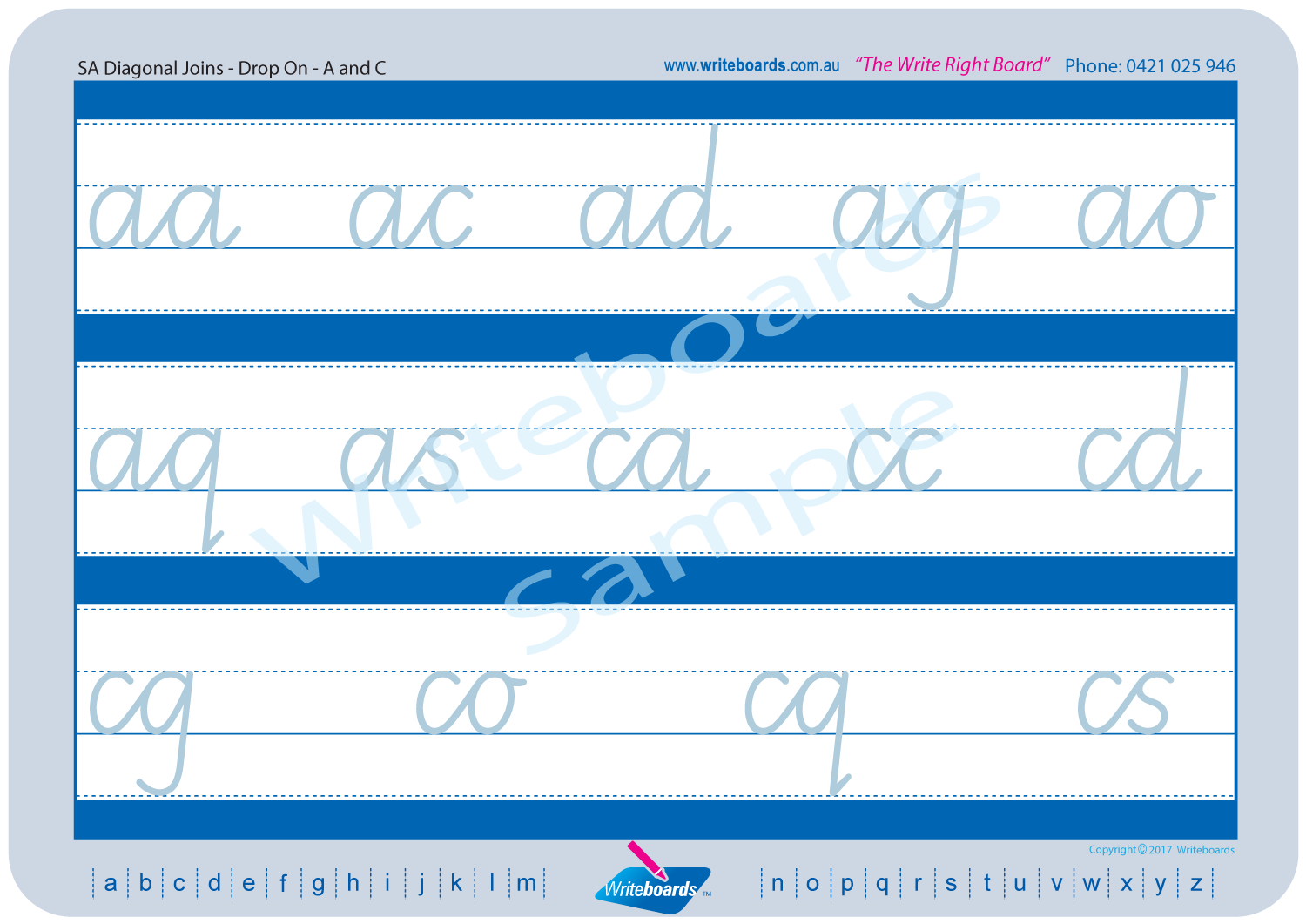 SA Cursive Handwriting Worksheets, Teach Your Child SA Cursive Handwriting, Cursive worksheets completed in SA Handwriting