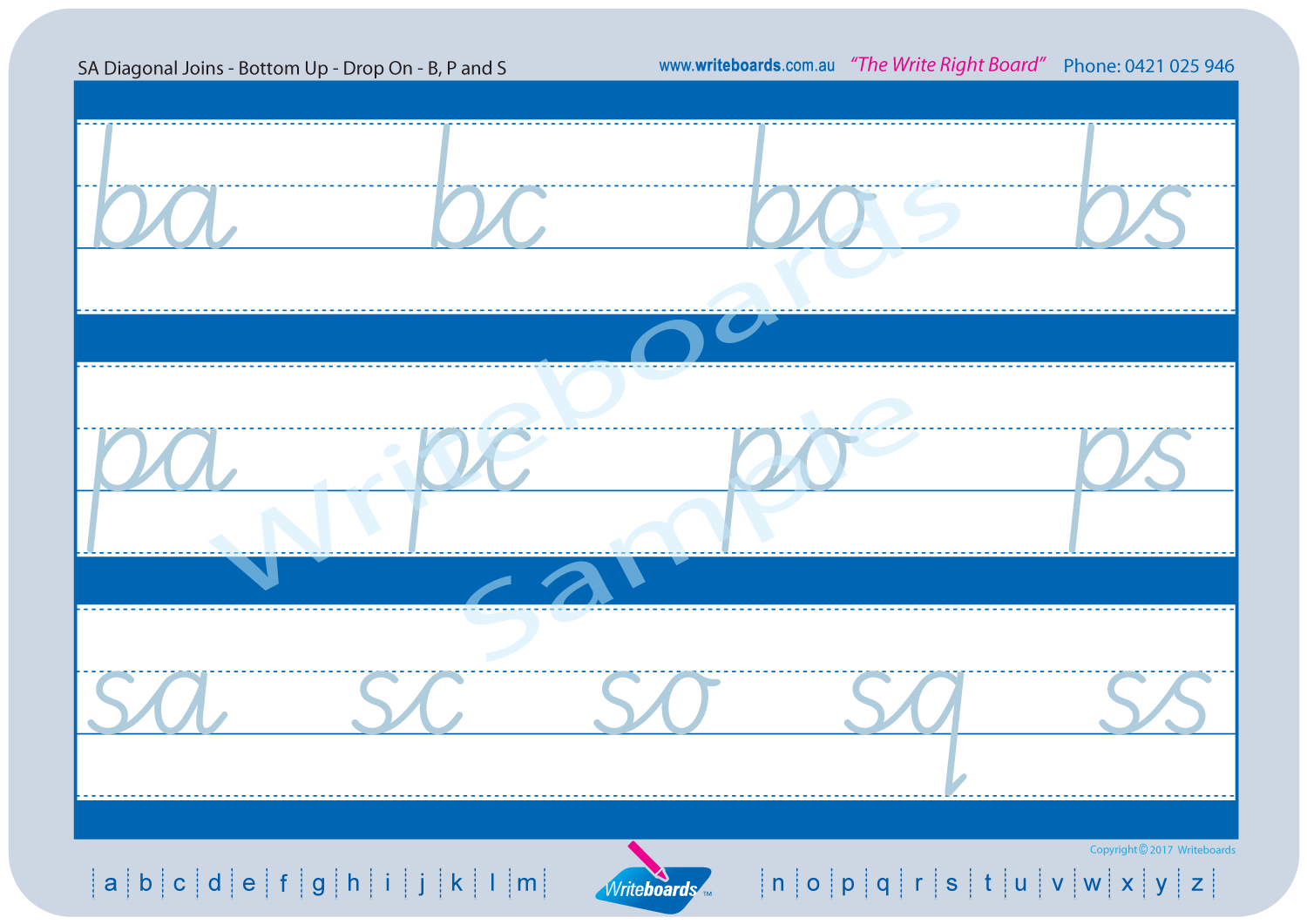 SA Cursive Handwriting Worksheets, Teach Your Child SA Cursive Handwriting, Cursive worksheets completed in SA Handwriting