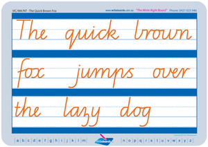 VIC Cursive Handwriting Worksheets, Teach Your Child VIC Cursive Handwriting, Cursive worksheets completed in VIC Handwriting