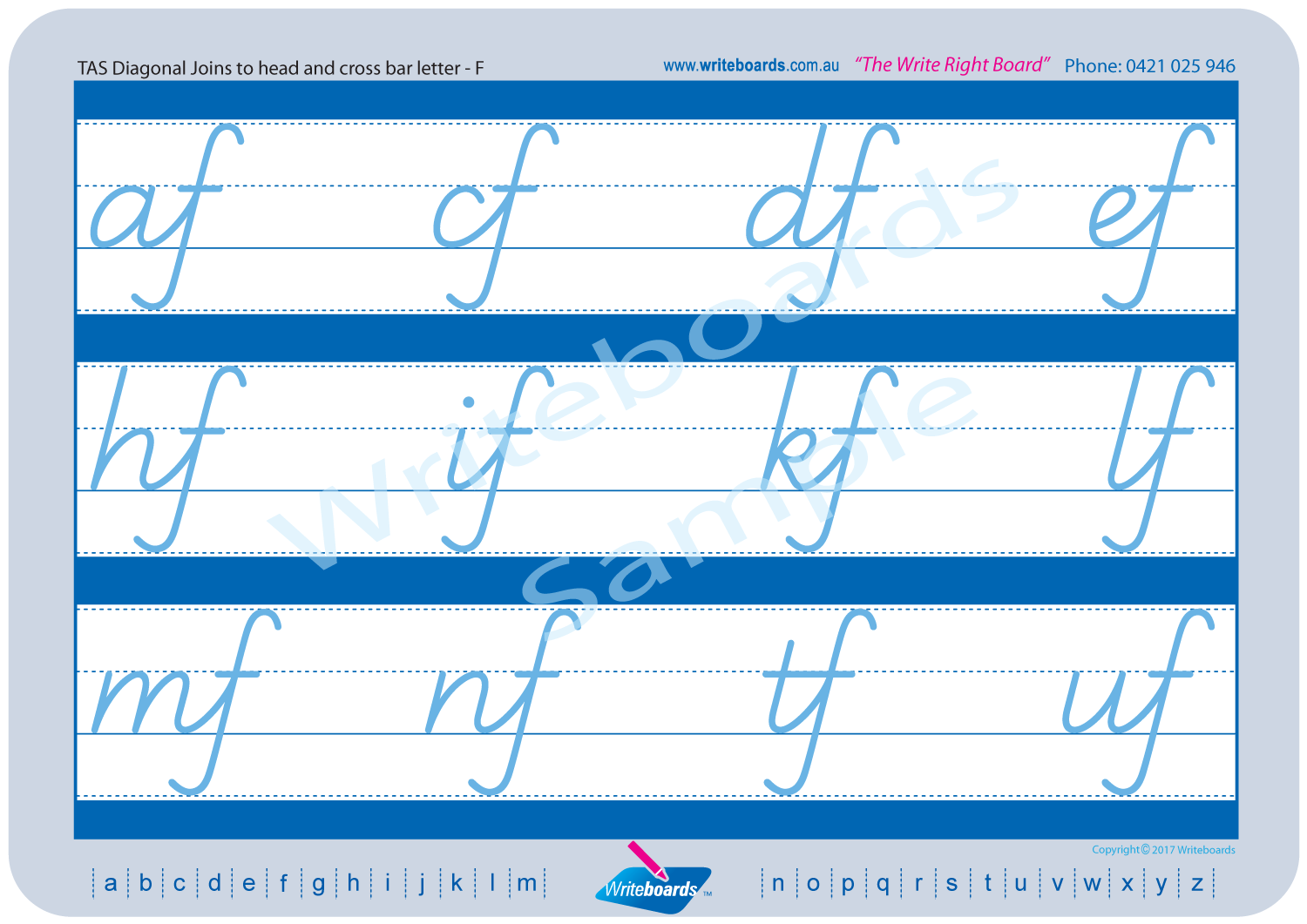 TAS Modern Cursive Font Cursive handwriting worksheets for Occupational Therapists and Tutors