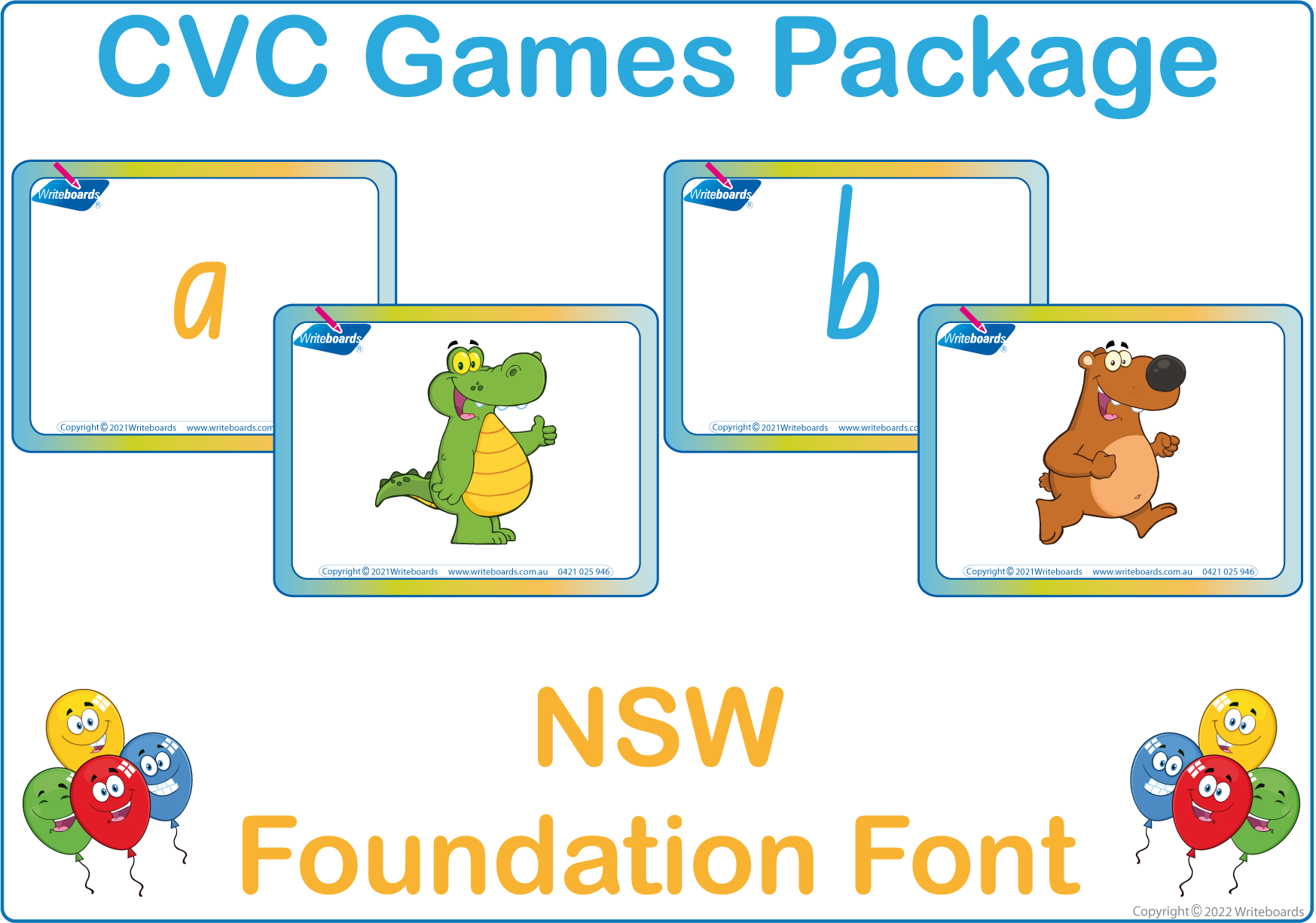 NSW Foundation Font CVC Games using Animal Phonic Pictures and Letters (for teachers), NSW Teaching Resources