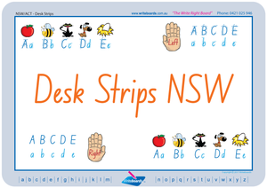 NSW Foundation Font Desk Strips for Occupational Therapists and Tutors includes seven different styles