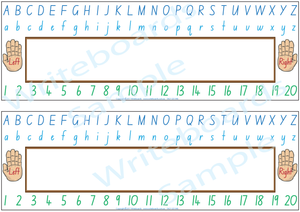 NSW Foundation Font Desk Strips for Occupational Therapists and Tutors includes seven different styles