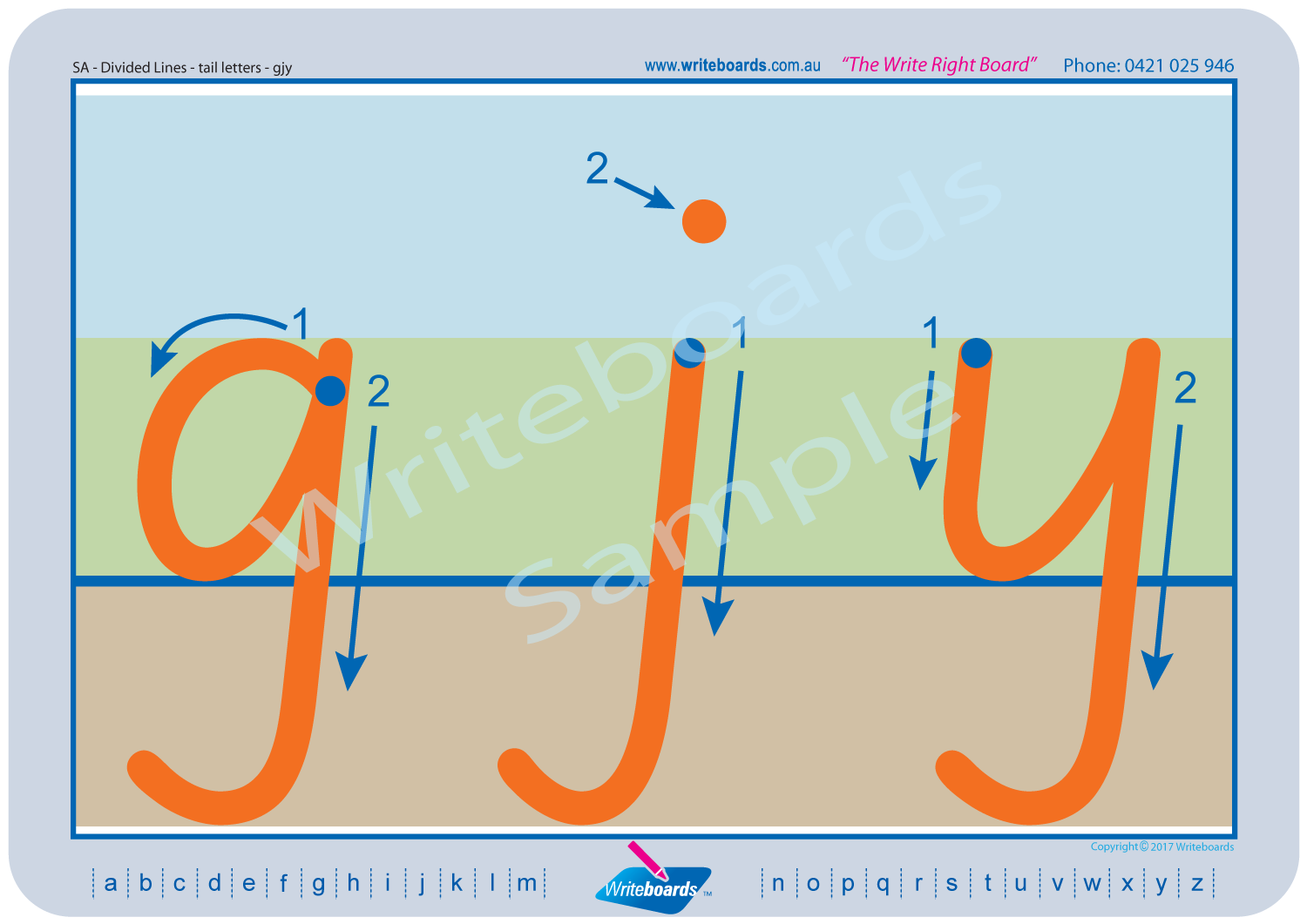 SA Modern Cursive Font Divided Line Lowercase Alphabet Letter Formation worksheets for Occupational Therapists and Tutors