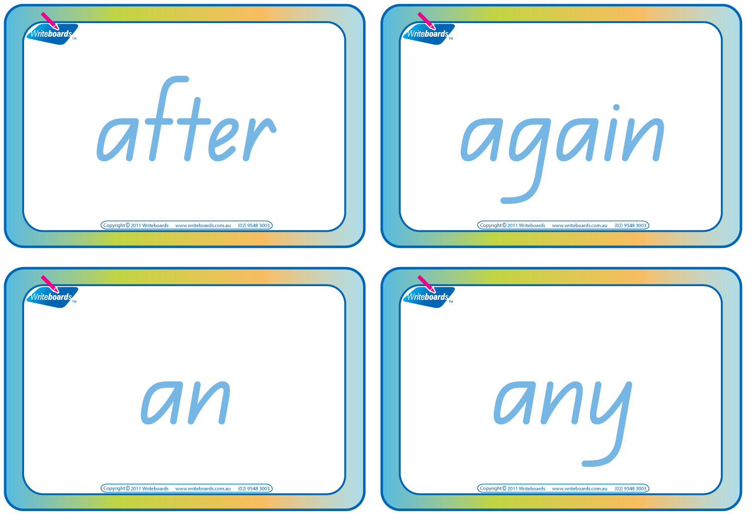 QLD Beginners Font Dolch Words Flashcards, QLD Beginners Font Sight Words