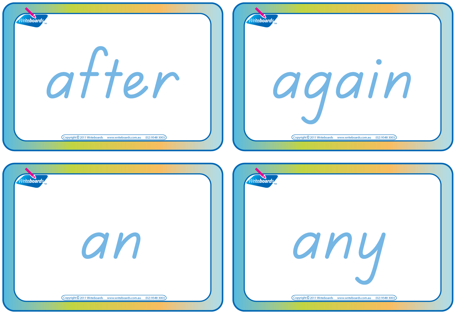 Boost reading fluency at home with 315 Sight Word Flashcards for TAS School Handwriting