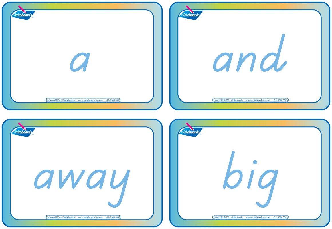 TAS Dolch Words Flashcards for Childcare and Kindergartens