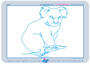 Teach your child how to draw Australian Animal using a grid & a Reusable board