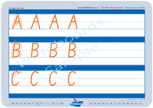 SA Modern Cursive Font Uppercase Alphabet Worksheets for Teachers, SA Teaching Resources