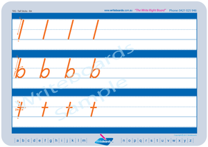 TAS Modern Cursive Font Family Letter Worksheets for Occupational Therapists and Tutors