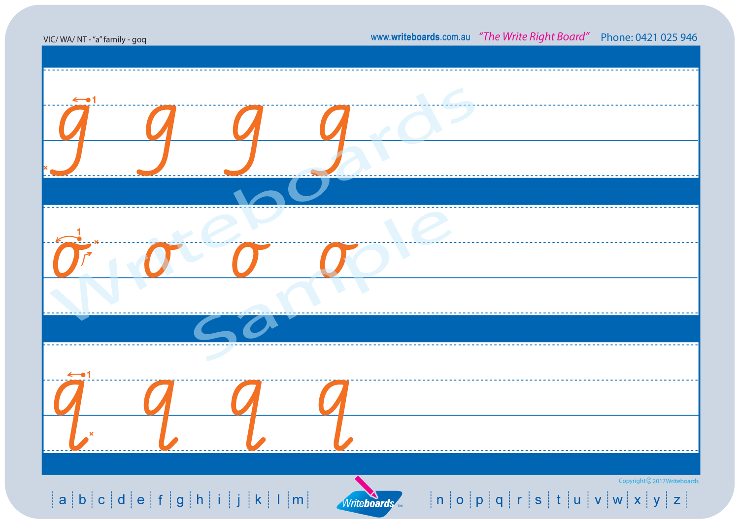 Teach Your Child VIC Letter Formation using Letter Families, VIC Letter Family Worksheets, WA Family Worksheets