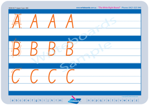 NSW Foundation Font family letter uppercase alphabet tracing worksheets