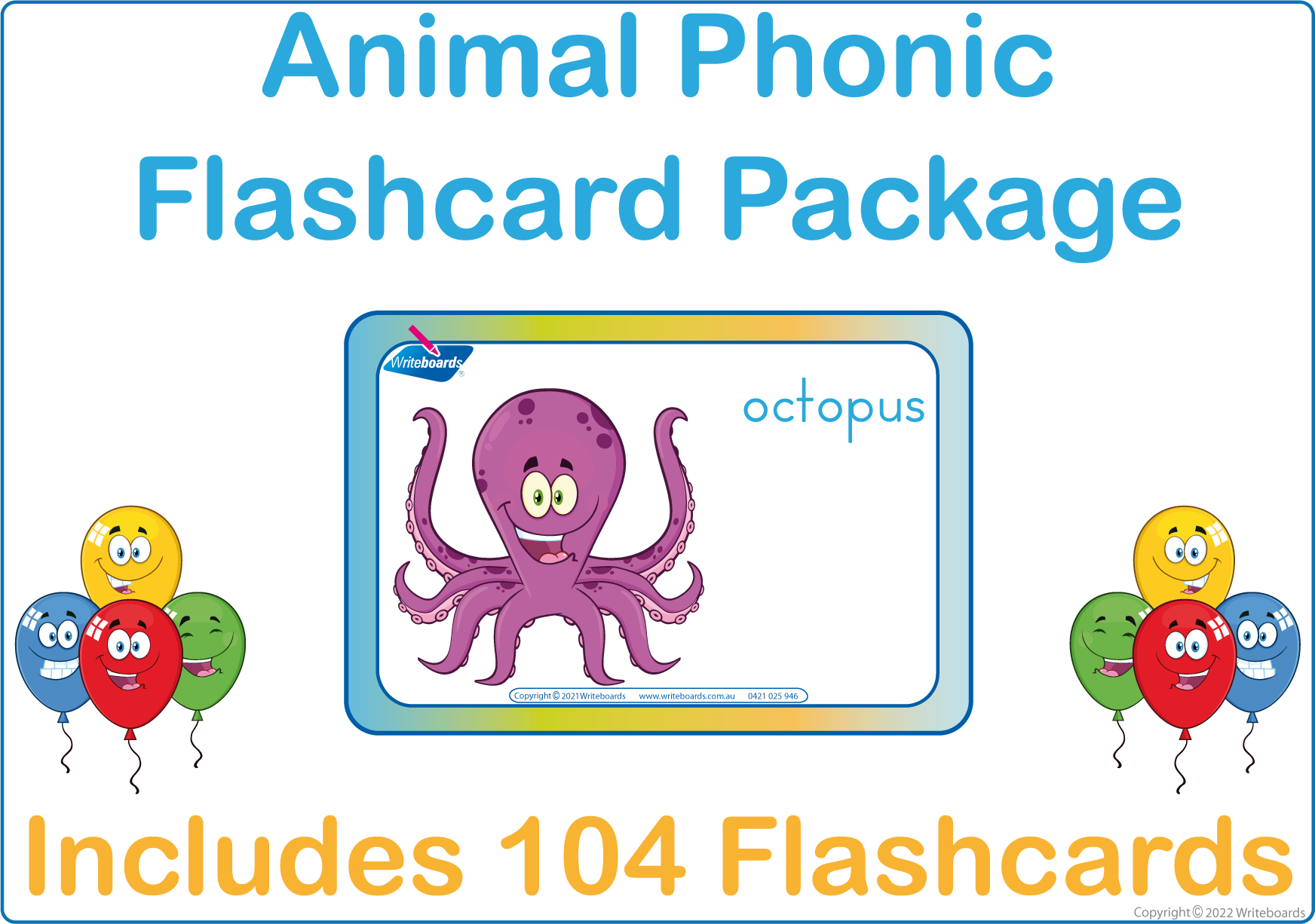 Animal Phonic Flashcards Package for Teachers, Zoo Phonic Flashcard Package for Teachers