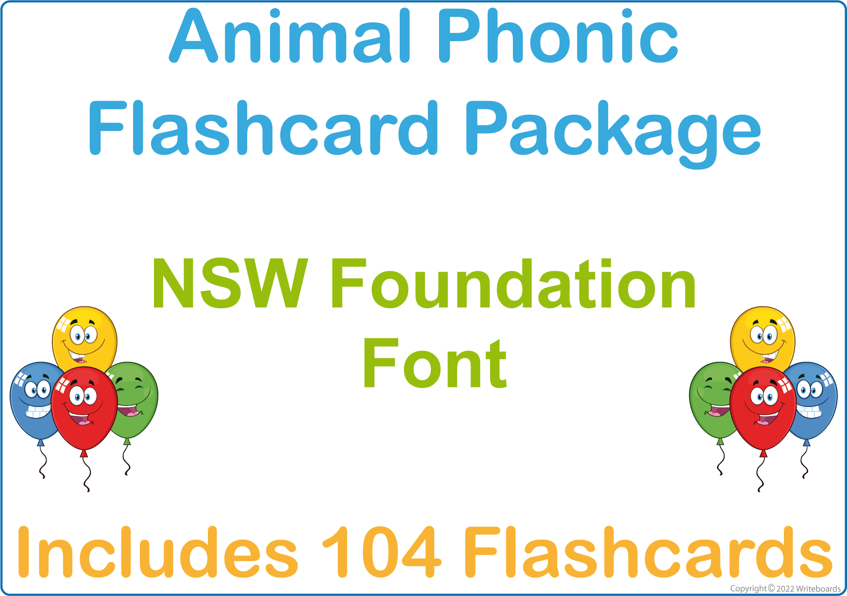 NSW Foundation Font Animal Phonic Flashcards for Teachers, NSW Foundation Font Zoo Phonic Flashcards for Teachers