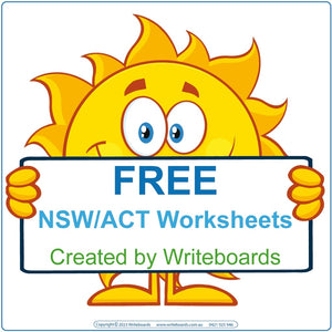 Free NSW Handwriting Worksheets and Flashcards, Free NSW Busy Book Pages, Free NSW Tracing Worksheets