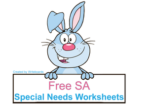 Free Special Needs Worksheets and resources for SA Modern Cursive Font. Free SA Special needs resources.