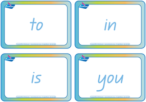 QLD Beginners Font Fry Sight Words Flashcards (also known as QBeginners Font)