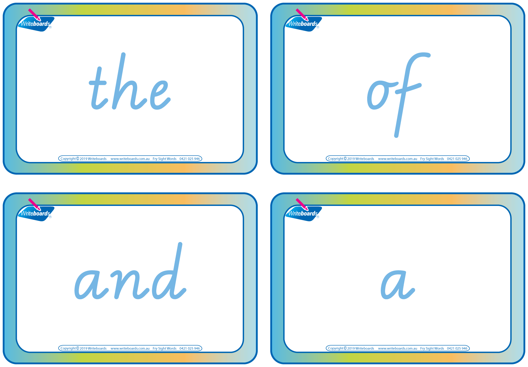 Teach ASL and literacy with VIC Modern Cursive Font Sign Language & Fry Sight Word Flashcards
