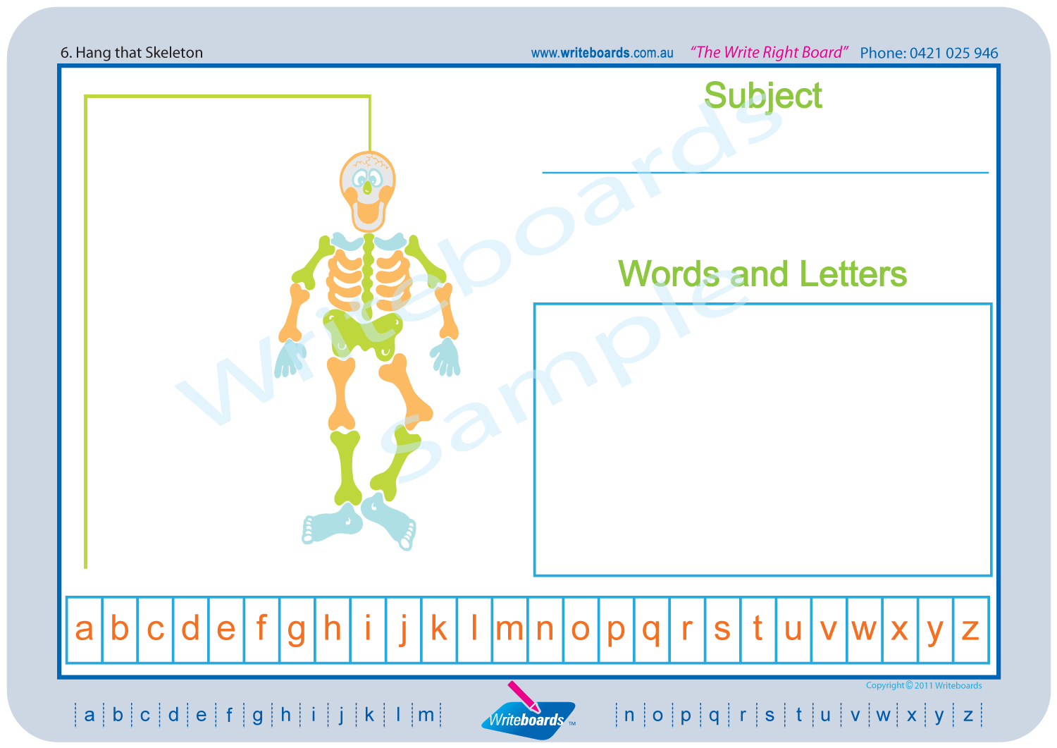 Writeboards Games Worksheets - Hang that man.