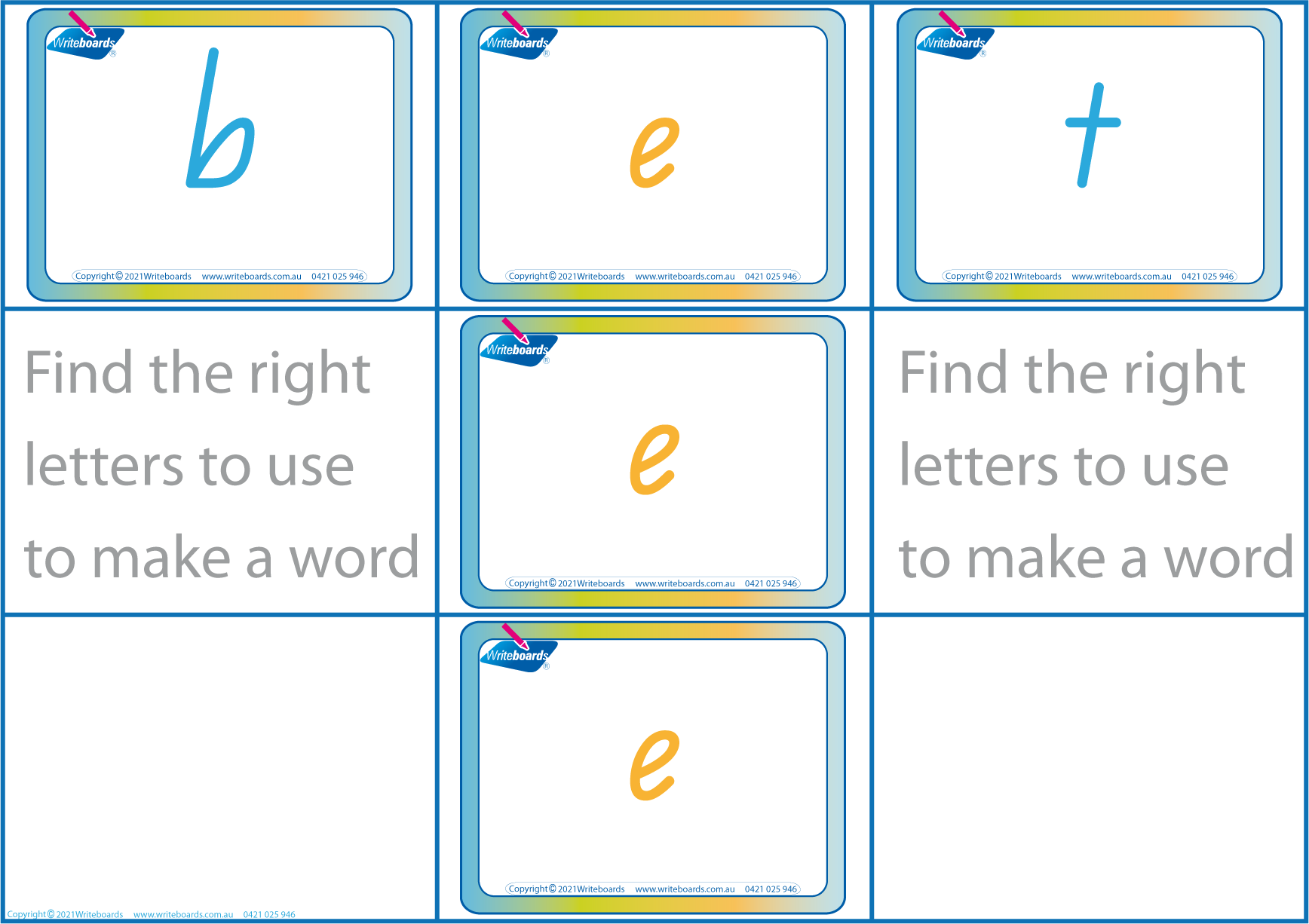 Teach your child to spell & rhyme with these printable QLD CVC flashcards and games