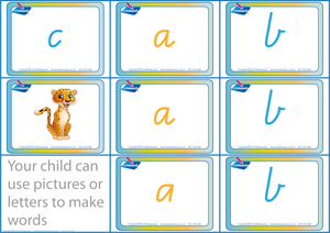 CVC Games using Animal Phonic Pictures and Letters, VIC Printable Zoo Phonic Games, CVC Games