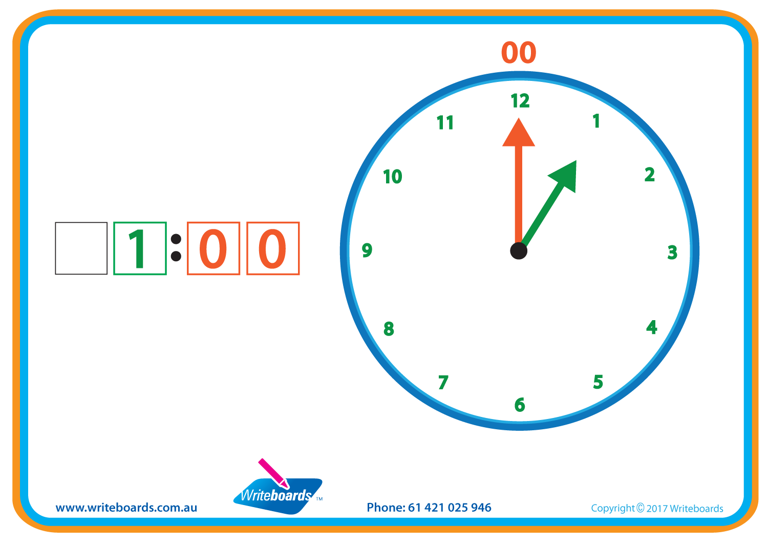 Learn to Tell the Time hourly worksheets and flashcards for Tutors and Occupational Therapists