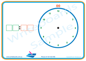 Special Needs learn to tell the hourly time worksheets and flashcards