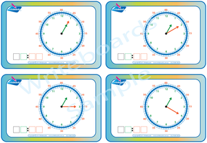 Teach Your Child How To Tell the Time in Five Minute Increments, Tell the Time Flashcards
