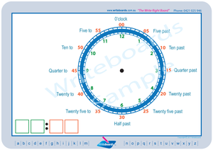 Learn to Tell the Time worksheets and flashcards for Occupational Therapists and Tutors