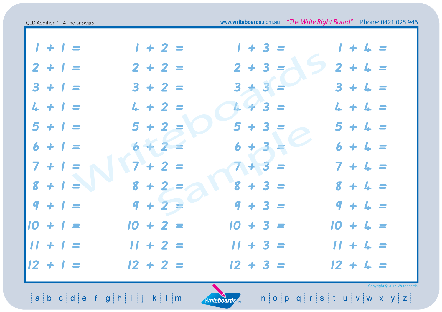 QLD Modern Cursive Font Maths Worksheets come both with and without the answers