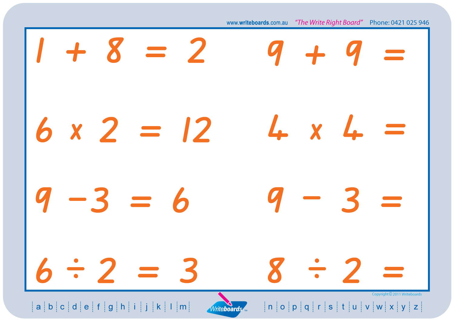 QLD Modern Cursive Font Maths Worksheets, Addition-Subtraction-Multiplication and Division from 1 to 12