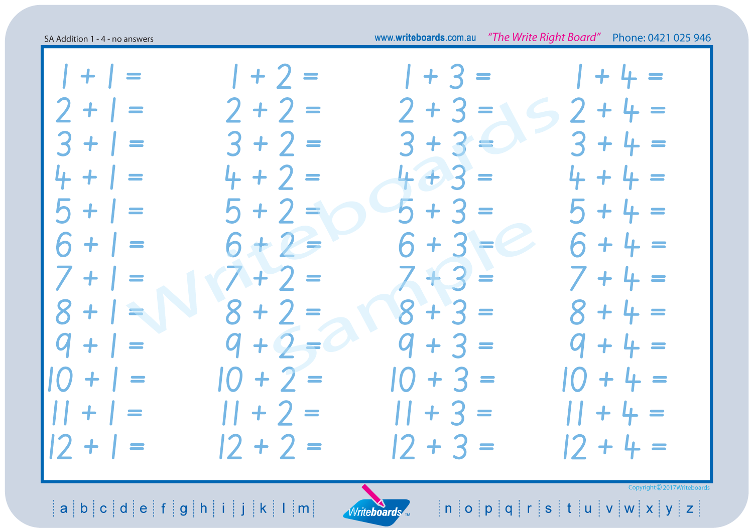 SA Modern Cursive Font Maths Worksheets for Tutors and Occupational Therapists, SA Tutor resources