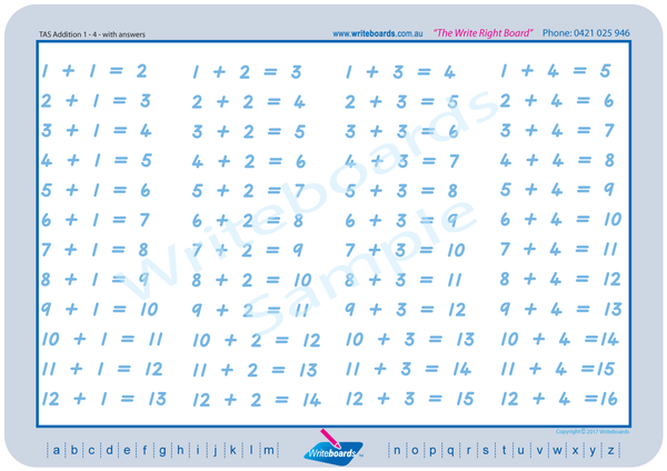 TAS Modern Cursive Font Maths Worksheets | Teachers - Writeboards