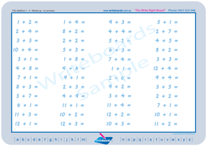 Special Needs TAS Modern Cursive Font Maths Worksheets with and without answers