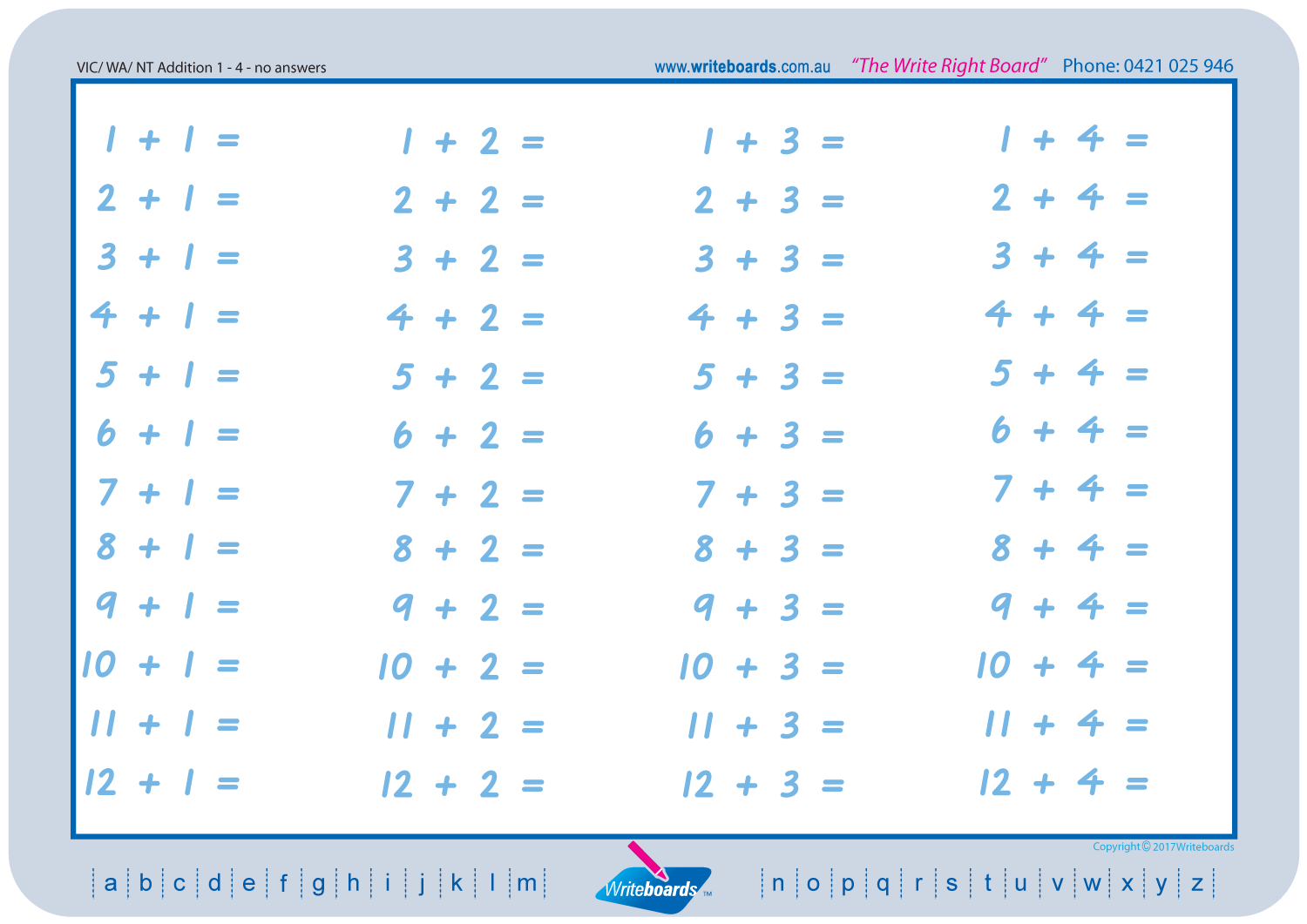 VIC Modern Cursive Font Maths Worksheets for Tutors and Occupational Therapists, VIC and WA Tutor resources