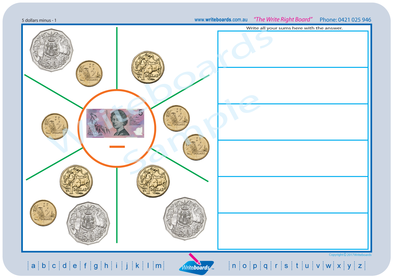 Australian money worksheets and flashcards for teachers, Australian money notes and coins includes worksheets and flashcards