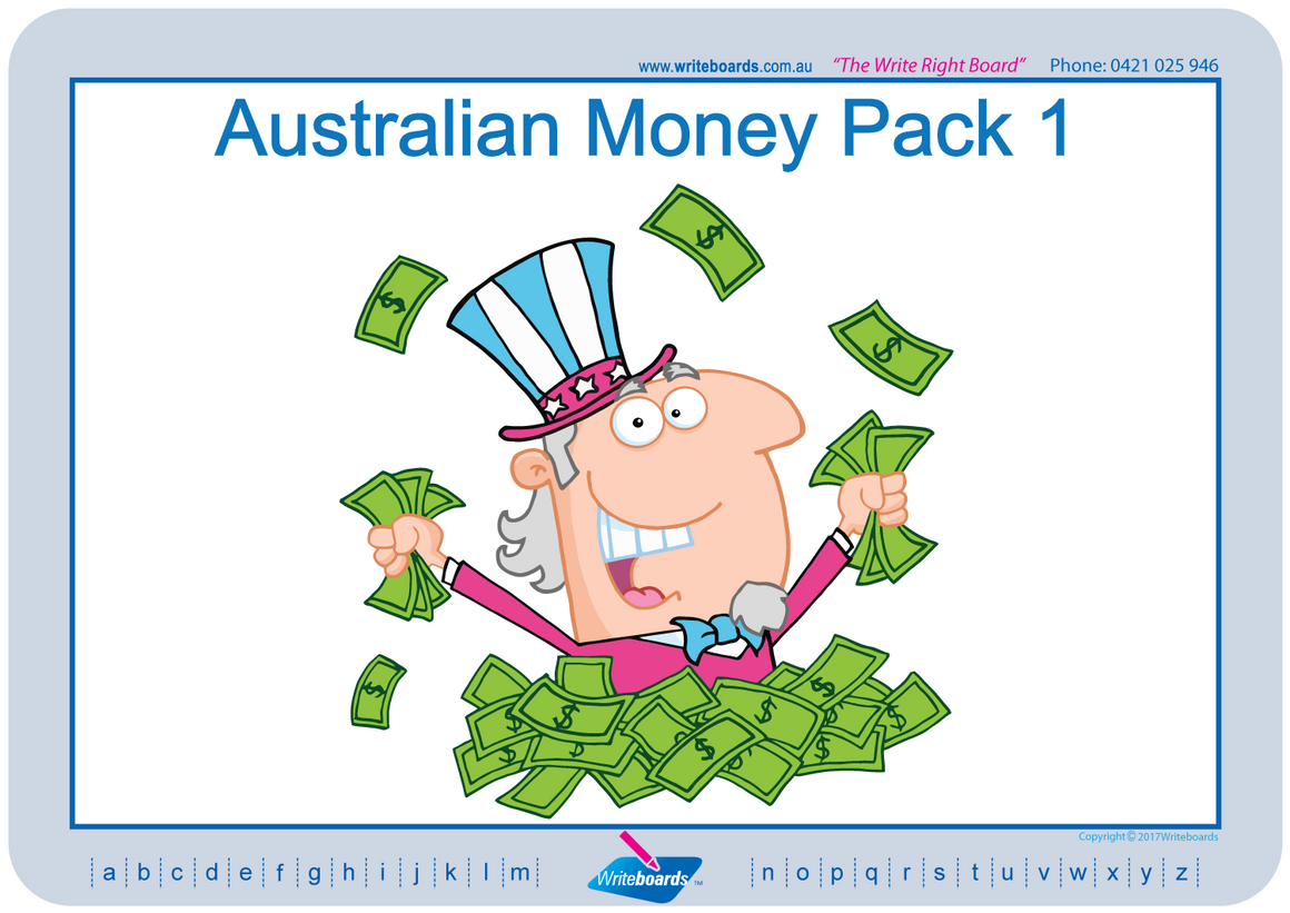 Australian Money Worksheets for Occupational Therapists and Tutors
