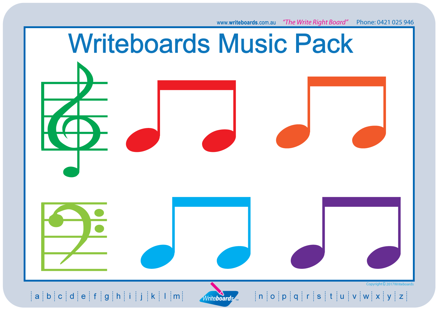 Introduce your child to the basics of music theory with Writeboards Music Worksheets and Flashcards