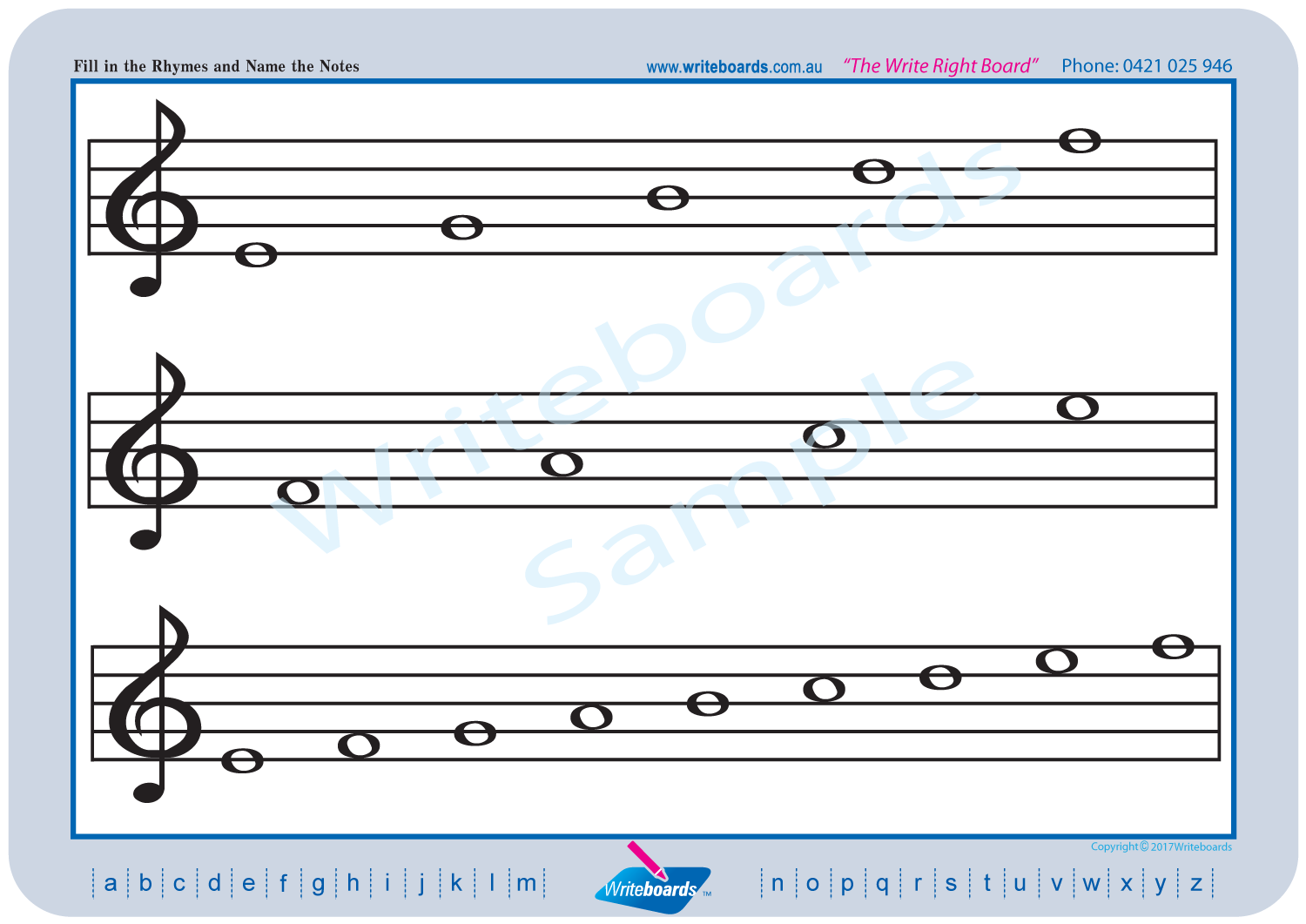 Introduce your child to the basics of music theory with Writeboards Music Worksheets and Flashcards