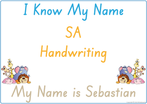 Teach Your Child How To Spell Their Name using a SA Handwriting