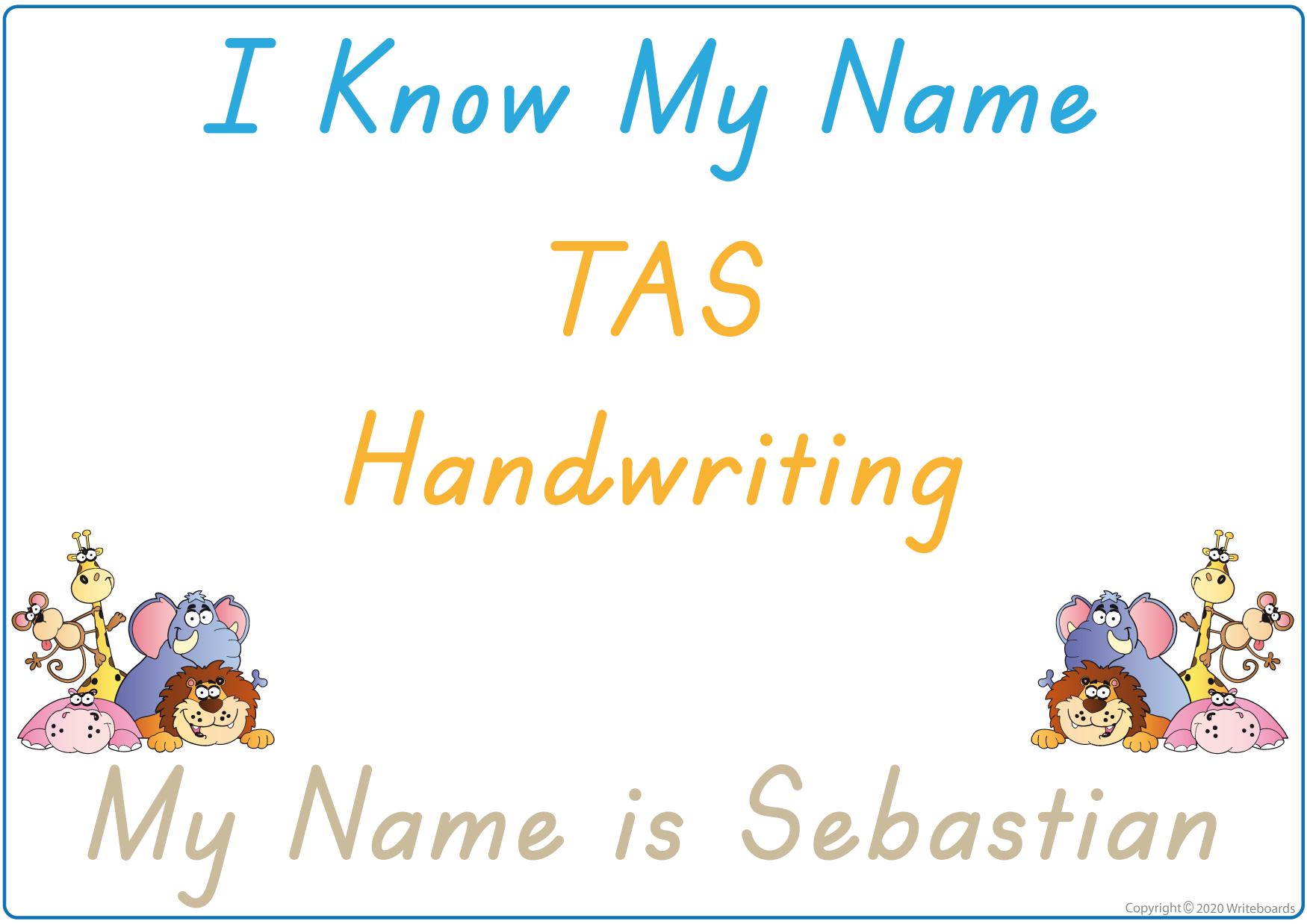 Teach Your Child How To Spell Their Name using a TAS Handwriting