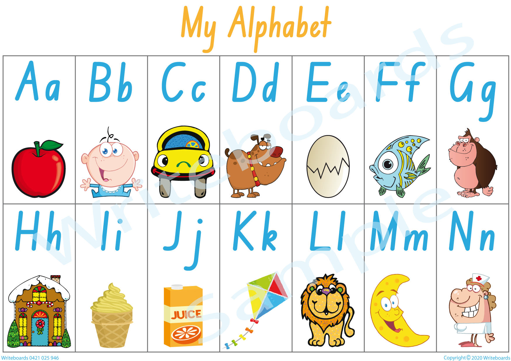 Teach your child the alphabet with our NSW Foundation Font Busy Book with posters and flashcards 