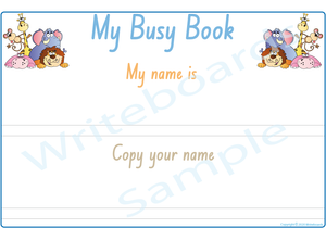 NSW & ACT Handwriting - Teach Your Child Their Name Busy Book